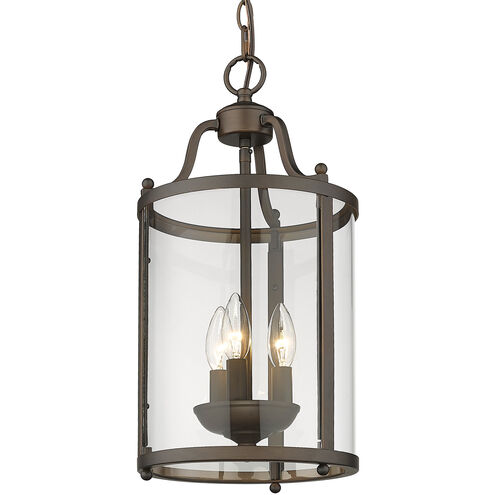Payton 3 Light 9 inch Rubbed Bronze Pendant Ceiling Light